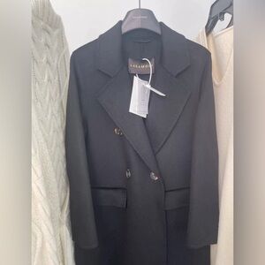 100% cashmere black women coat large